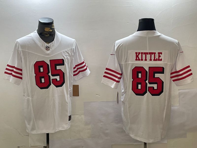 Men San Francisco 49ers #85 Kittle White three generations 2024 Nike Limited NFL Jersey style 6->->